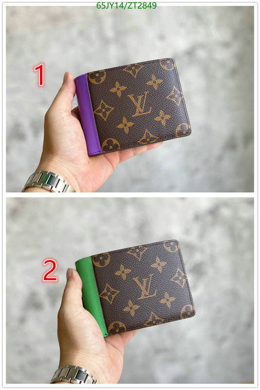 LV Bags-(Mirror)-Wallet-,Code: ZT2849,$: 65USD