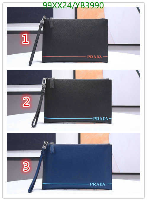 Prada Bag-(Mirror)-Clutch-,Code: YB3990,$: 99USD