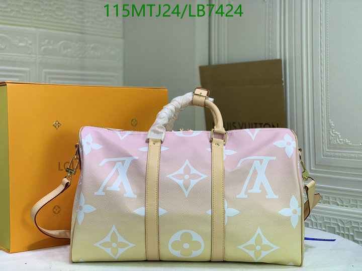 LV Bags-(4A)-Keepall BandouliRe 45-50-,Code: LB7424,$: 115USD