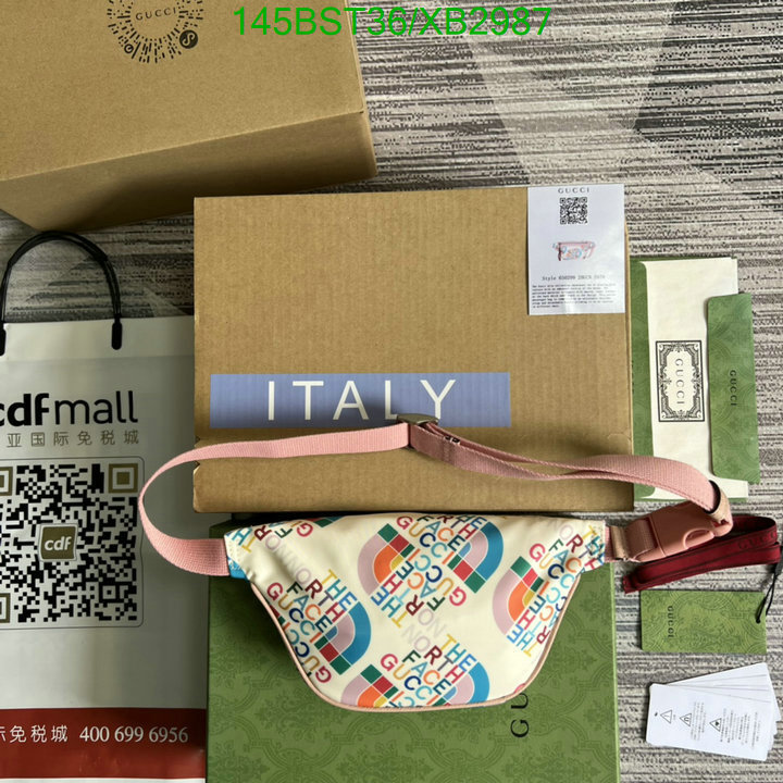 Gucci Bag-(Mirror)-Belt Bag-Chest Bag--,Code: XB2987,$: 145USD
