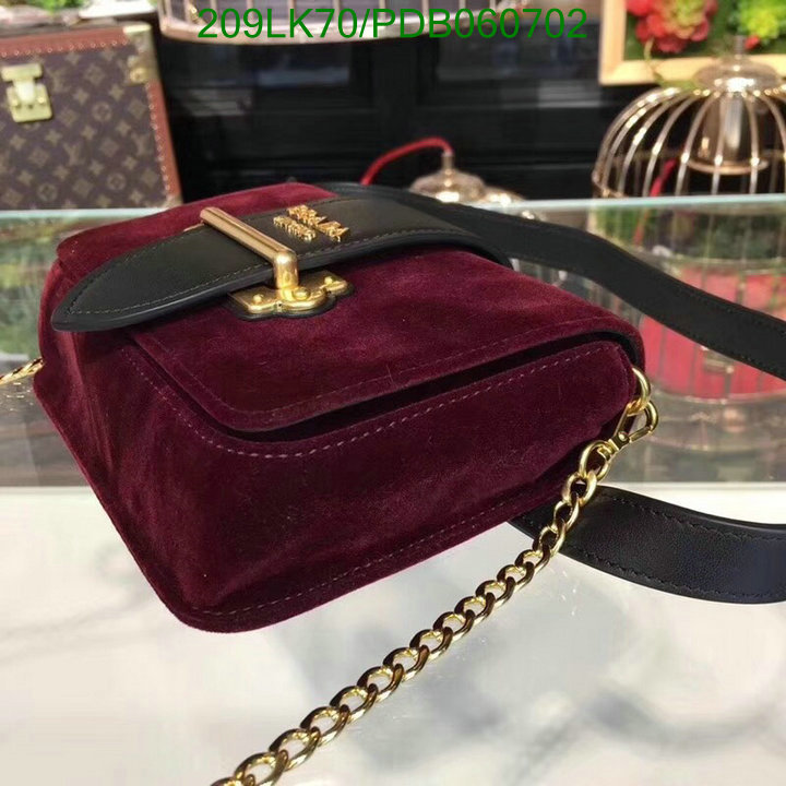 Prada Bag-(Mirror)-Diagonal-,Code: PDB060702,$: 209USD