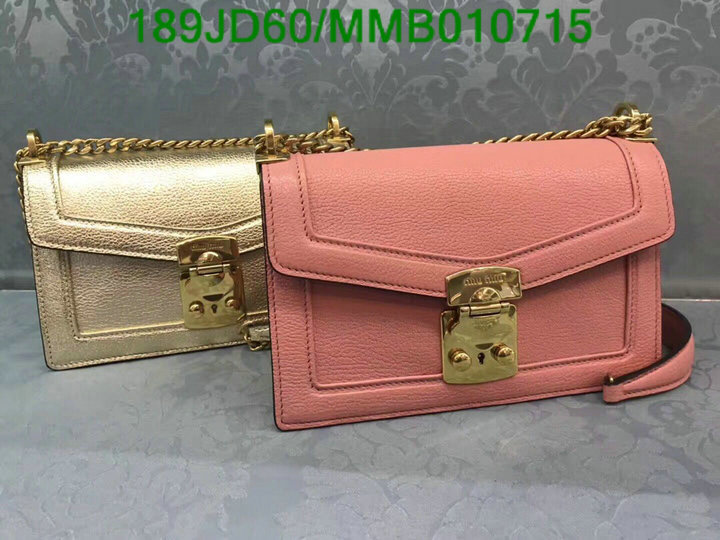 Miu Miu Bag-(Mirror)-Diagonal-,Code: MMB010715,$: 189USD