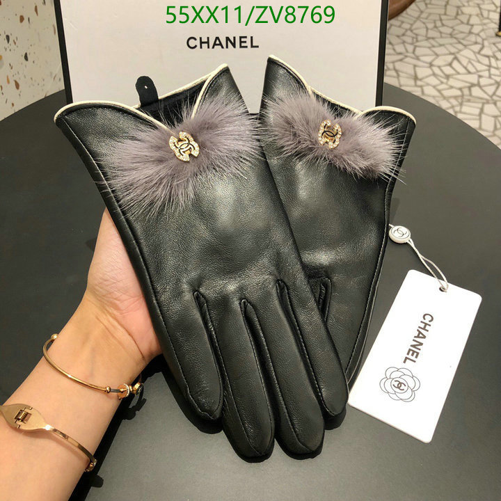 Gloves-Chanel, Code: ZV8769,$: 55USD