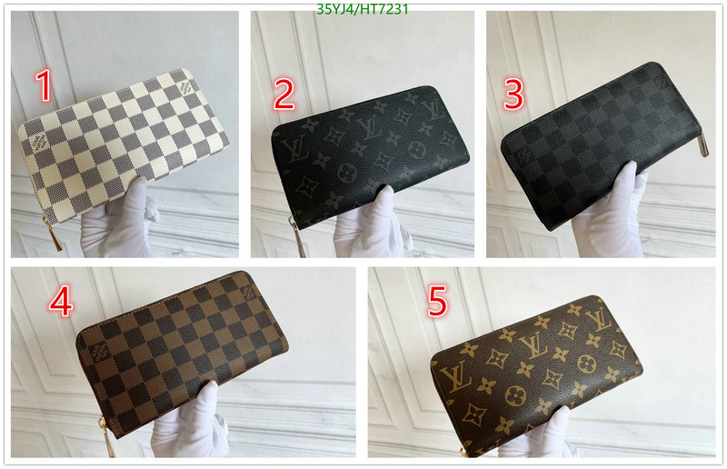 LV Bags-(4A)-Wallet-,Code: HT7231,$: 35USD
