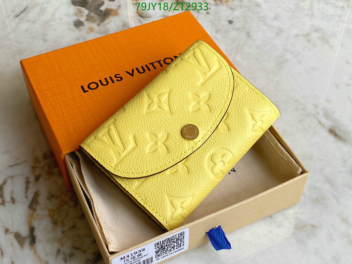 LV Bags-(Mirror)-Wallet-,Code: ZT2933,$: 79USD