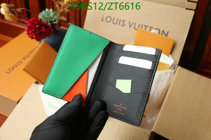 LV Bags-(Mirror)-Wallet-,Code: ZT6616,$: 69USD