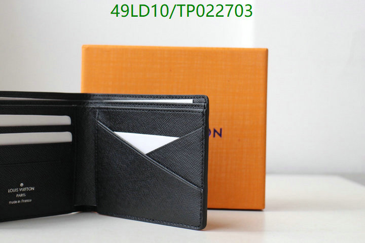 LV Bags-(Mirror)-Wallet-,Code: TP022703,$: 49USD