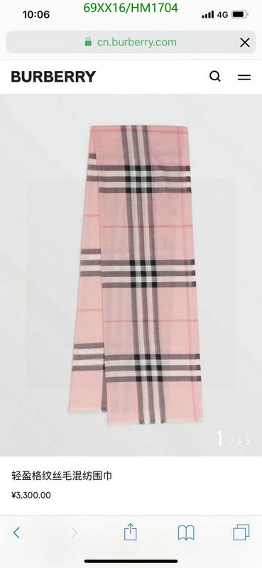 Scarf-Burberry, Code: HM1704,$: 69USD