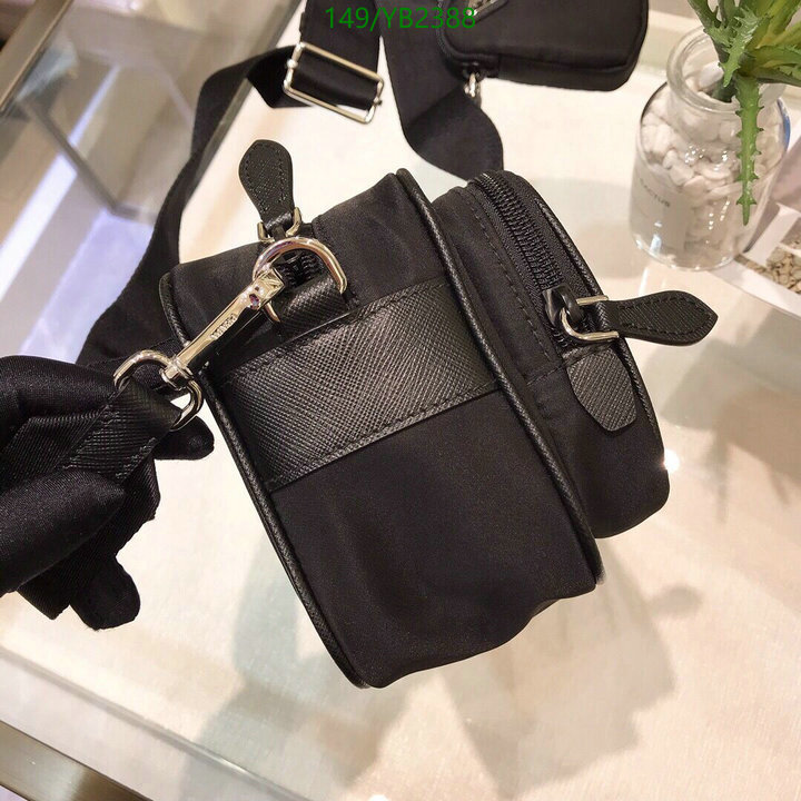 Prada Bag-(Mirror)-Diagonal-,Code: YB2388,$: 149USD