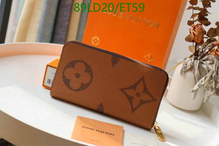 LV Bags-(Mirror)-Wallet-,Code: ET59,$: 89USD