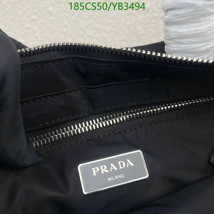 Prada Bag-(Mirror)-Diagonal-,Code: YB3494,$: 185USD