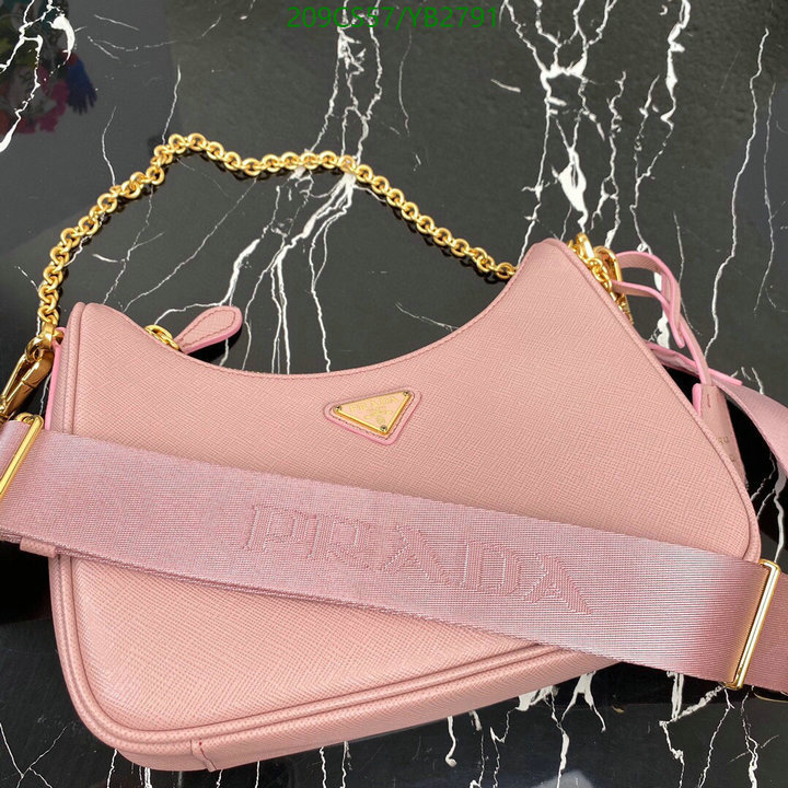 Prada Bag-(Mirror)-Diagonal-,Code: YB2791,$: 209USD