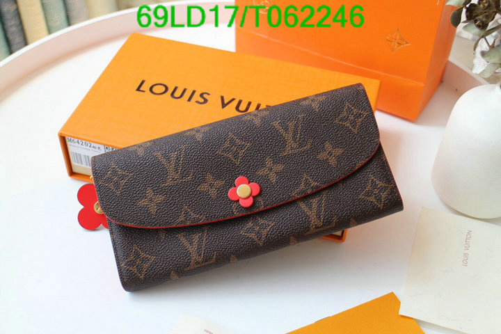 LV Bags-(Mirror)-Wallet-,Code: T062246,$: 69USD