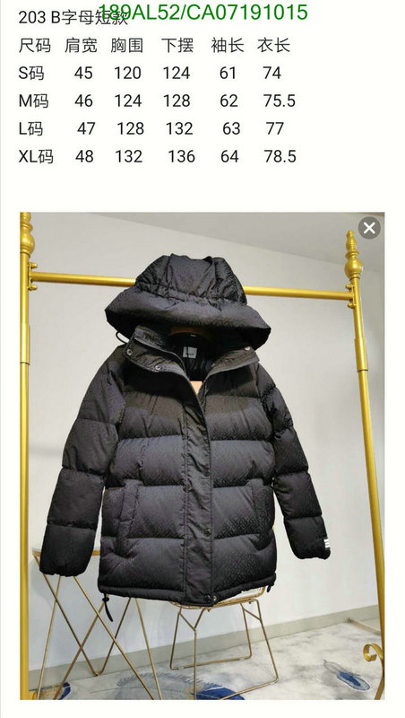 Down jacket Women-Burberry, Code: CA07191015,$:189USD