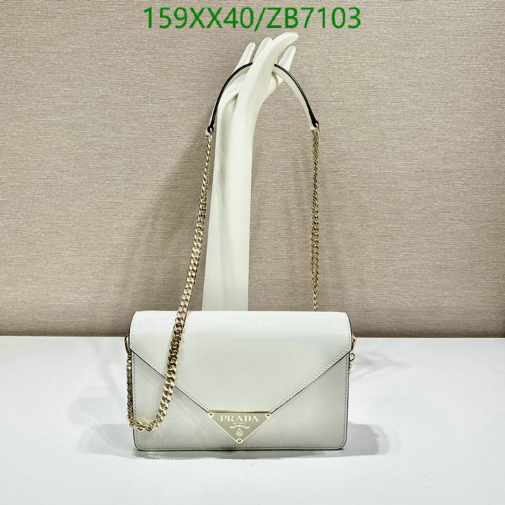 Prada Bag-(Mirror)-Diagonal-,Code: ZB7103,$: 205USD
