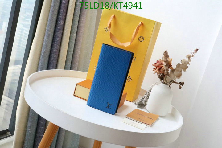 LV Bags-(Mirror)-Wallet-,Code: KT4941,$: 75USD