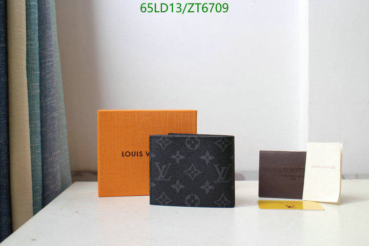 LV Bags-(Mirror)-Wallet-,Code: ZT6709,$: 65USD