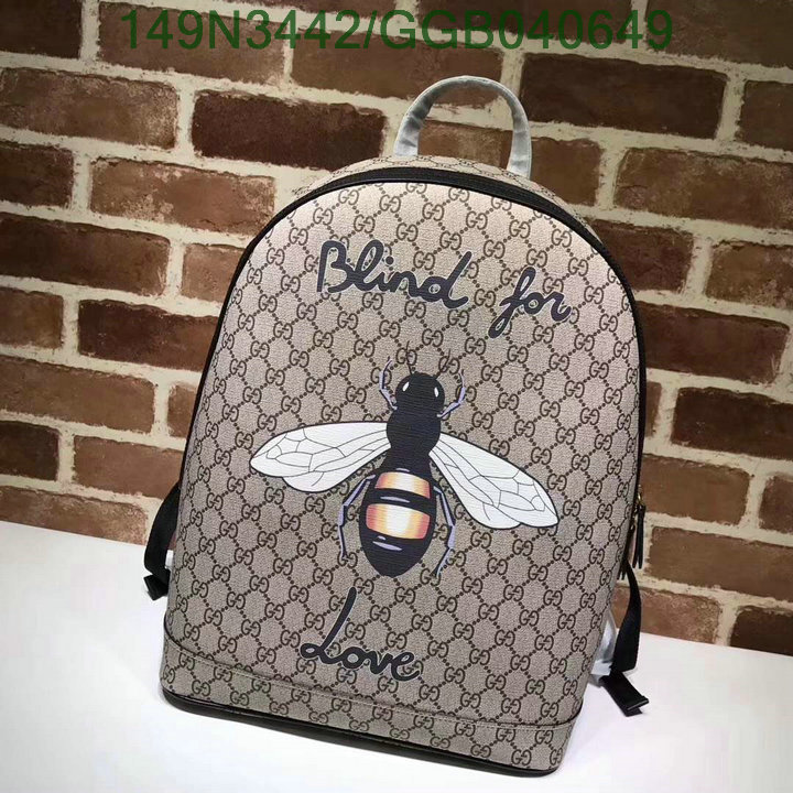 Gucci Bag-(Mirror)-Backpack-,Code:GGB040649,$:149USD