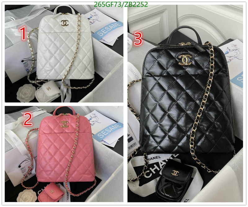 Chanel Bags -(Mirror)-Backpack-,Code: ZB2252,$: 265USD