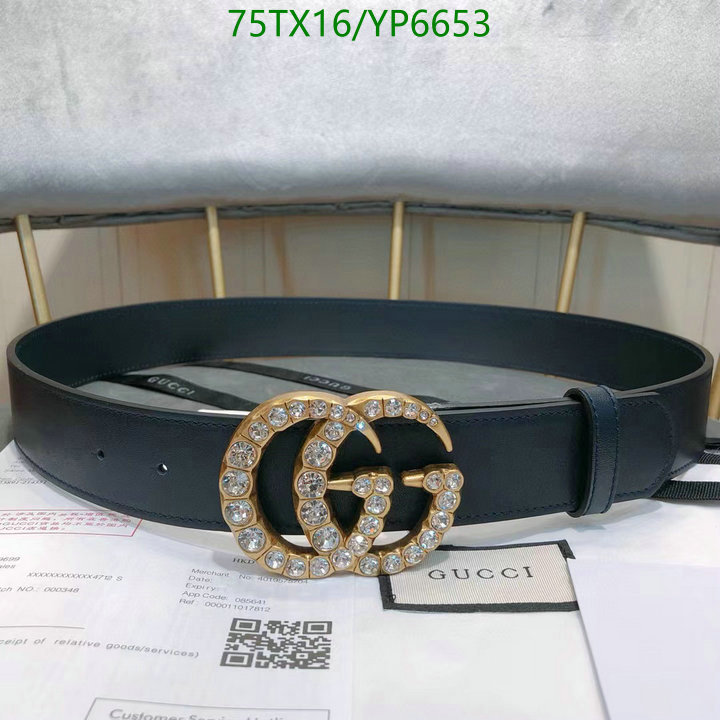 Belts-Gucci, Code: YP6653,$: 75USD