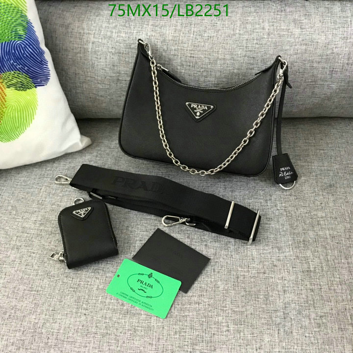 Prada Bag-(4A)-Re-Edition 2005,Code: LB2251,$: 75USD