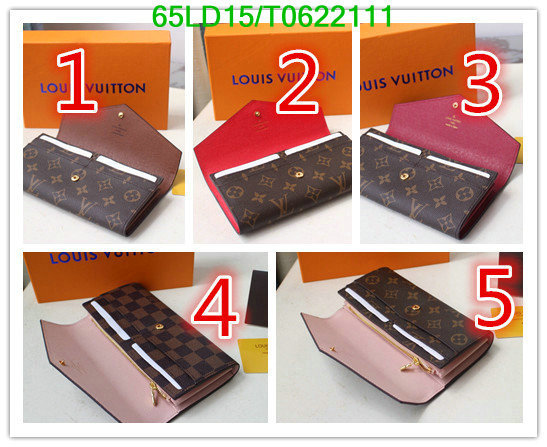 LV Bags-(Mirror)-Wallet-,Code: T0622111,$: 65USD