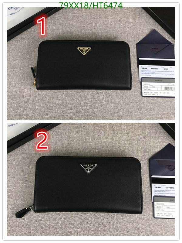Prada Bag-(Mirror)-Wallet-,Code: HT6474,$: 79USD