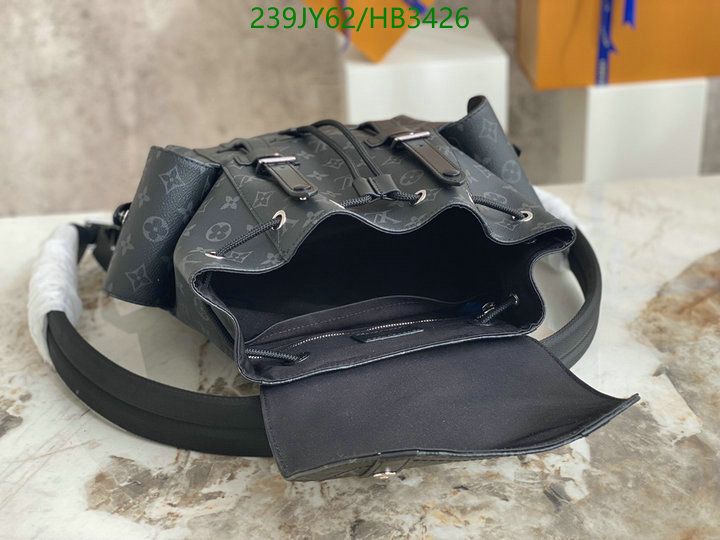 LV Bags-(Mirror)-Backpack-,Code: HB3426,$: 239USD