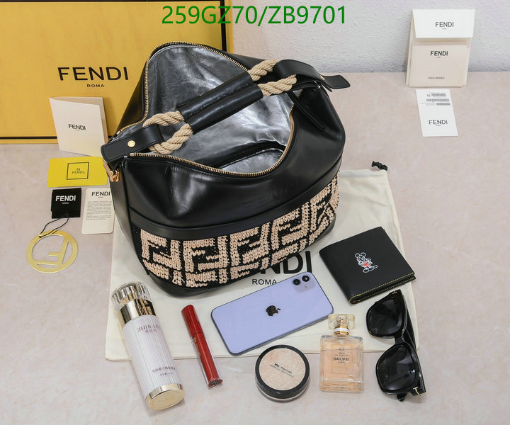 Fendi Bag-(Mirror)-Handbag-,Code: ZB9701,$: 259USD