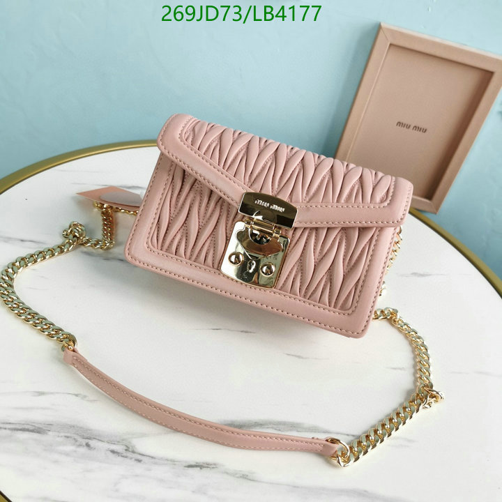 Miu Miu Bag-(Mirror)-Diagonal-,Code: LB4177,$: 269USD