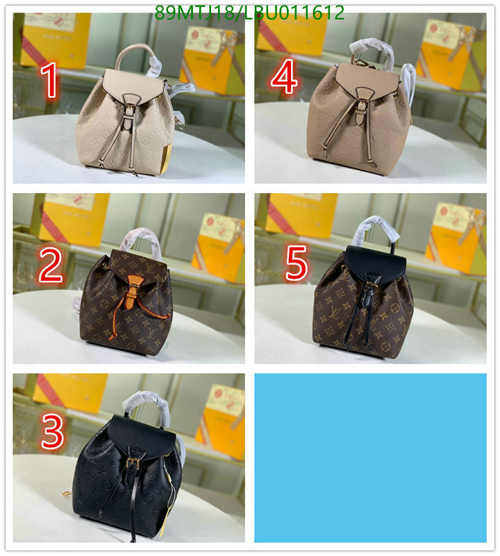 LV Bags-(4A)-Backpack-,Code: LBU011612,$: 89USD