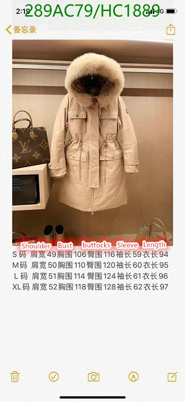 Down jacket Women-Burberry, Code: HC1889,$: 289USD