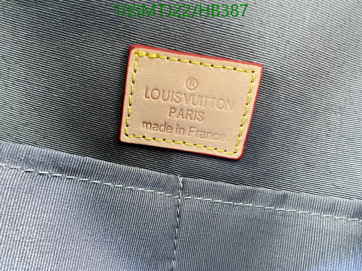 LV Bags-(4A)-Backpack-,Code: HB387,$: 105USD
