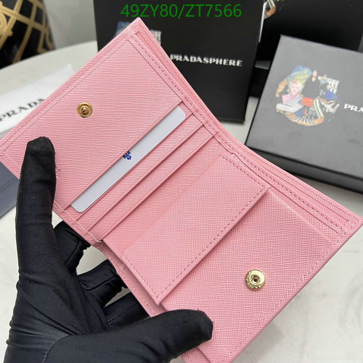 Prada Bag-(Mirror)-Wallet-,Code: ZT7566,$: 49USD