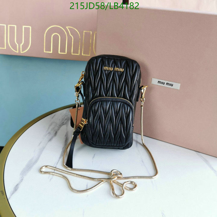 Miu Miu Bag-(Mirror)-Diagonal-,Code: LB4182,$: 215USD