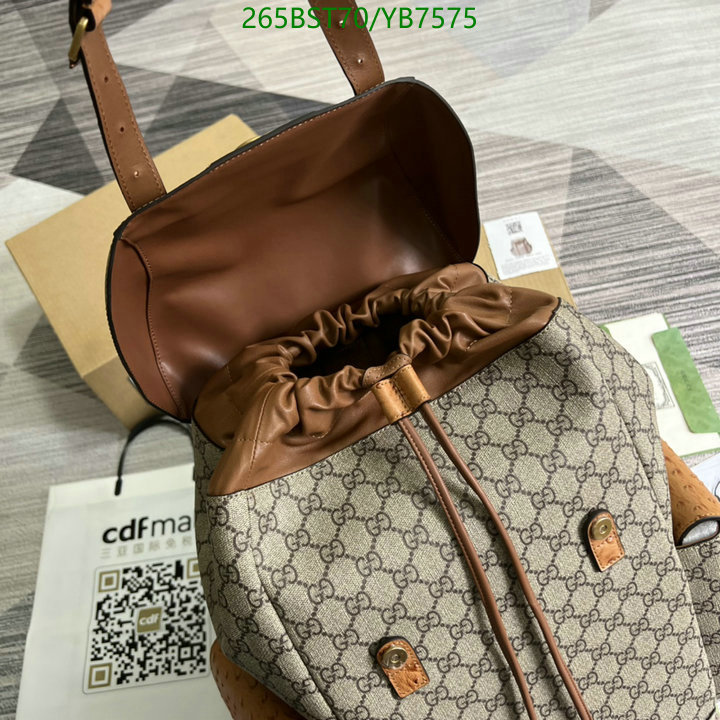 Gucci Bag-(Mirror)-Backpack-,Code: YB7575,$: 265USD