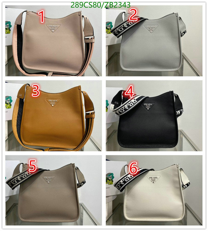 Prada Bag-(Mirror)-Diagonal-,Code: ZB2343,$: 289USD