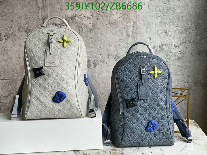 LV Bags-(Mirror)-Backpack-,Code: ZB6686,$: 359USD