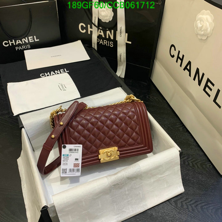 Chanel Bags -(Mirror)-Le Boy,Code: CCB061712,$: 189USD