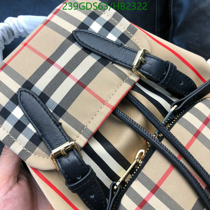 Burberry Bag-(Mirror)-Backpack-,Code: HB2322,