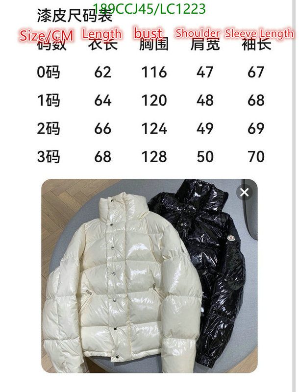 Down jacket Men-Moncler, Code: LC1223,$: 189USD