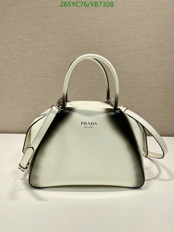 Prada Bag-(Mirror)-Handbag-,Code: YB7308,$: 265USD