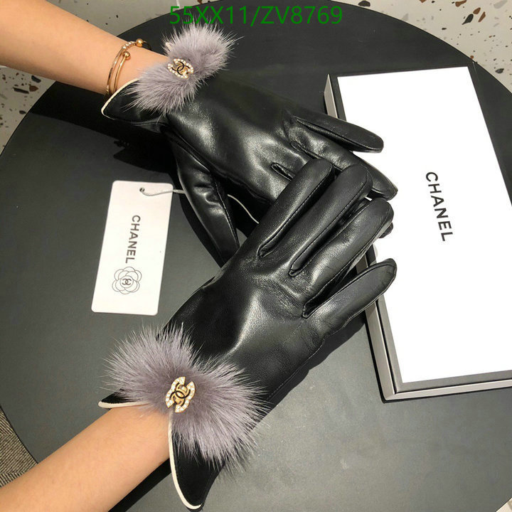 Gloves-Chanel, Code: ZV8769,$: 55USD