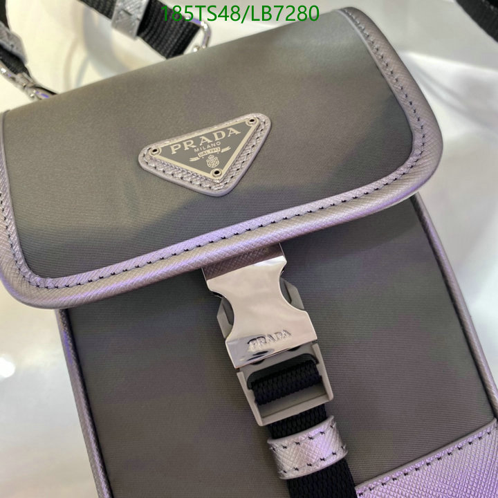 Prada Bag-(Mirror)-Diagonal-,Code: LB7280,$: 185USD