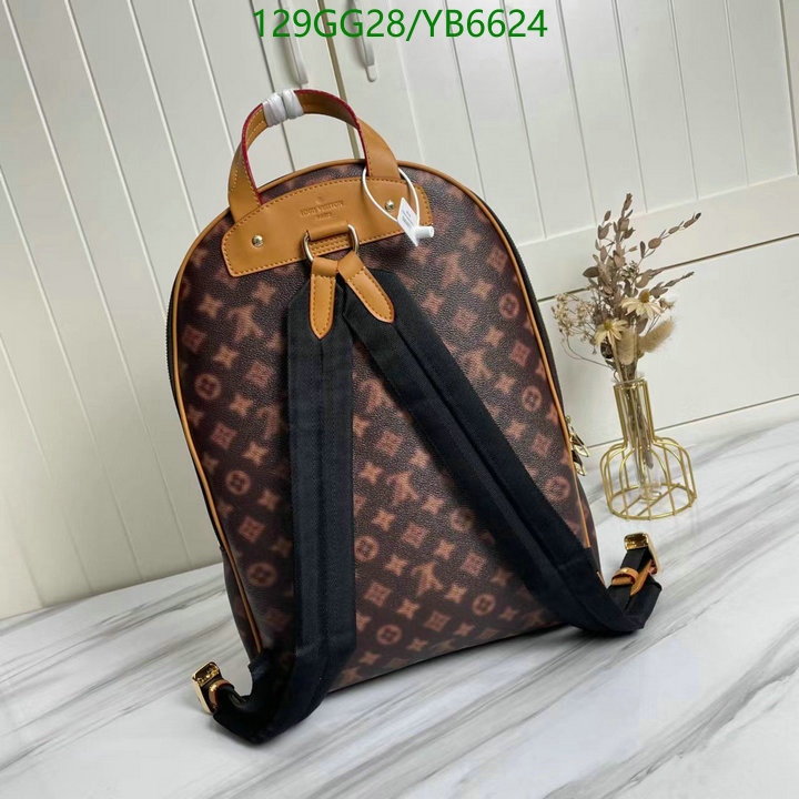 LV Bags-(4A)-Backpack-,Code: YB6624,$: 129USD