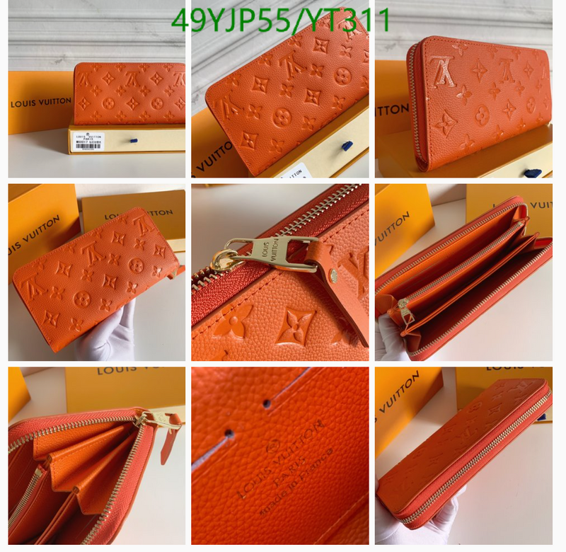 LV Bags-(4A)-Wallet-,Code: YT311,$: 49USD