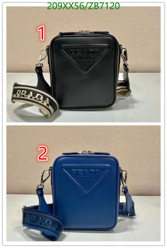 Prada Bag-(Mirror)-Diagonal-,Code: ZB7120,$: 209USD