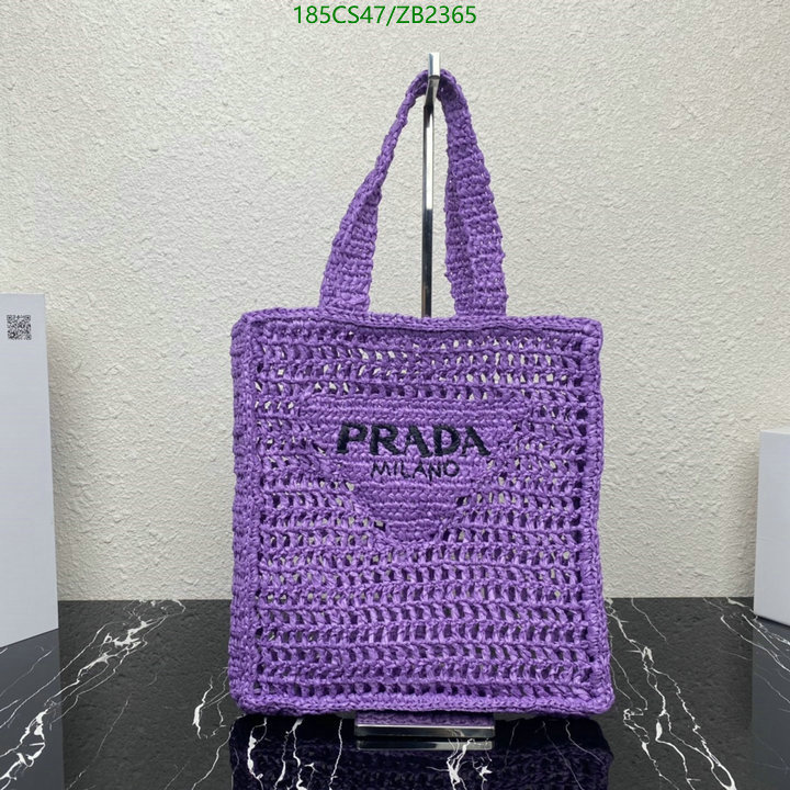 Prada Bag-(Mirror)-Handbag-,Code: ZB2365,$: 185USD