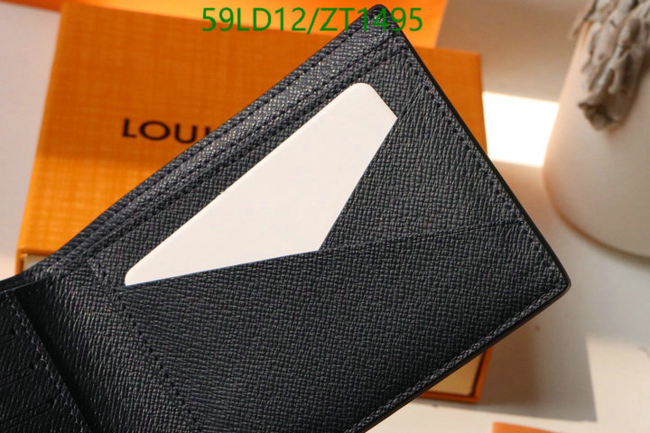 LV Bags-(Mirror)-Wallet-,Code: ZT1495,$: 59USD