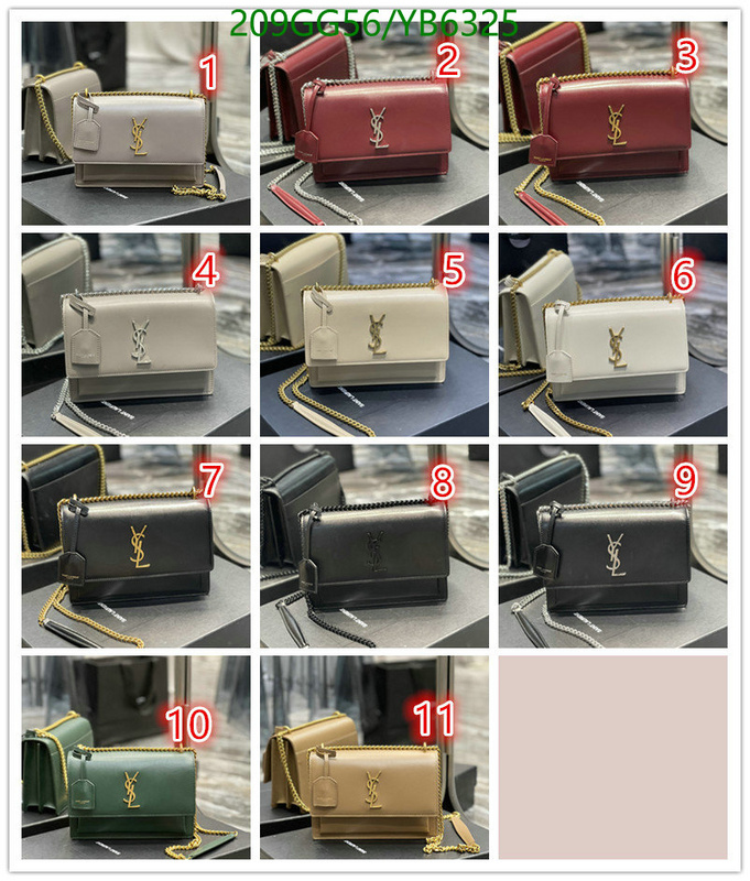 YSL Bag-(Mirror)-Kate-Solferino-Sunset-Jamie,Code: YB6325,$: 209USD